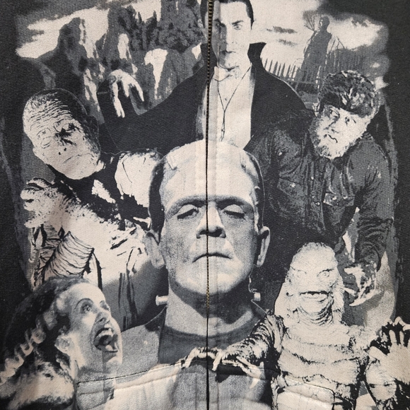 Vintage Universal Monsters HHN Zip Up Hoodie by Rock Rebel - Picture 3 of 4